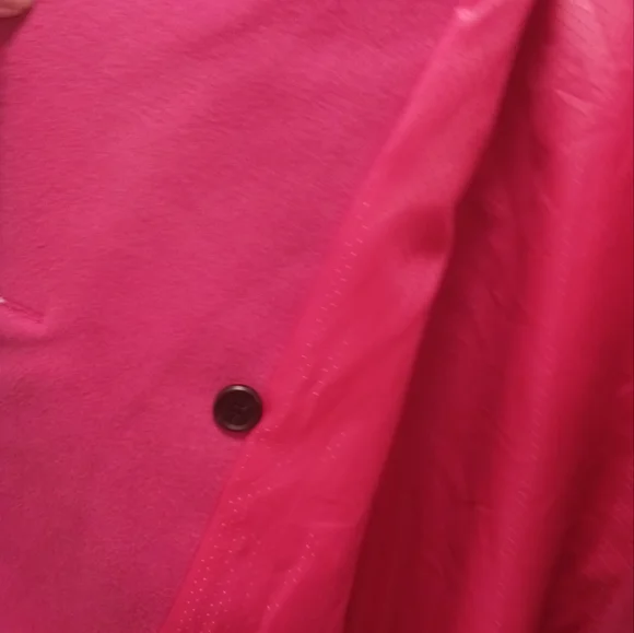 RACHEL ZOE  BRIGHT PINK MAGENTA WOOL BLEND DOUBLE-BREASTED OVERCOAT SIZE XL COAT - Picture 8 of 9